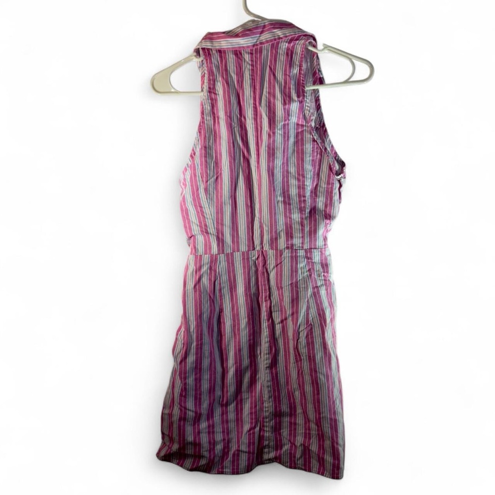 Mango Pink and White Striped Midi Dress - Picture 3 of 8